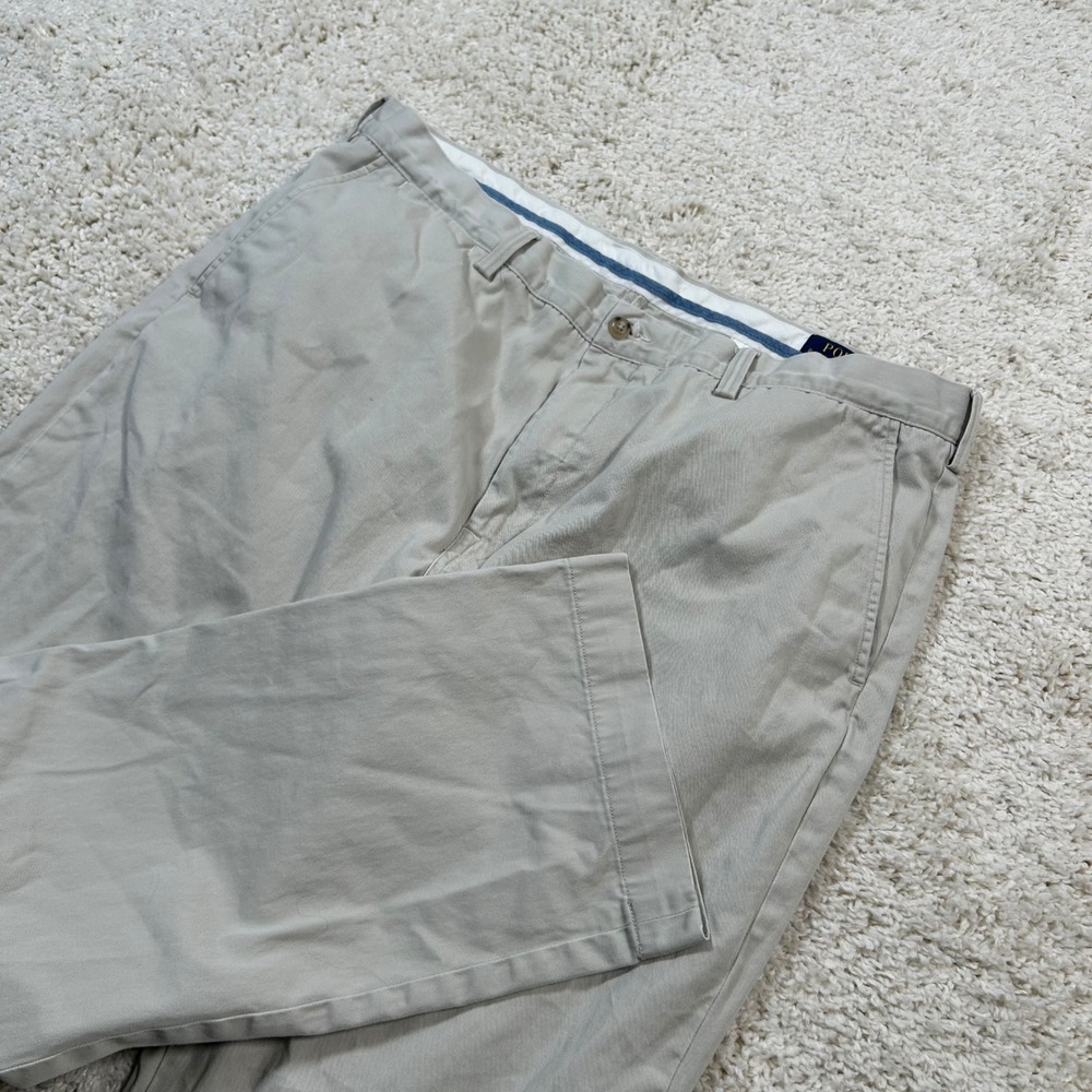 Polo Ralph Lauren Chino Pants 40X32 40X30 Grey Classic Cotton Twill Straight Leg